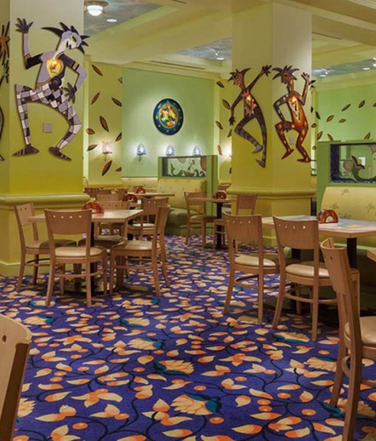 Picabu Restaurant Dining Area with Tables and Chairs at the Walt Disney World Dolphin Resort